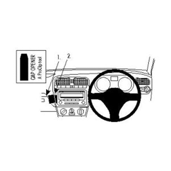 ClicOn No Holes Angled Dash Mount for Volkswagen Polo (2010-2014) - Secure Phone Holder for Hands-Free Driving & Navigation