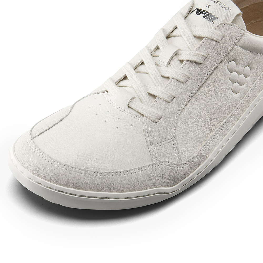 Vivobarefoot Gobi II Men's Premium Leather Sneakers - Breathable & Lightweight Walking Shoes for Outdoor Activities & Casual Wear (Vaporous Grey)