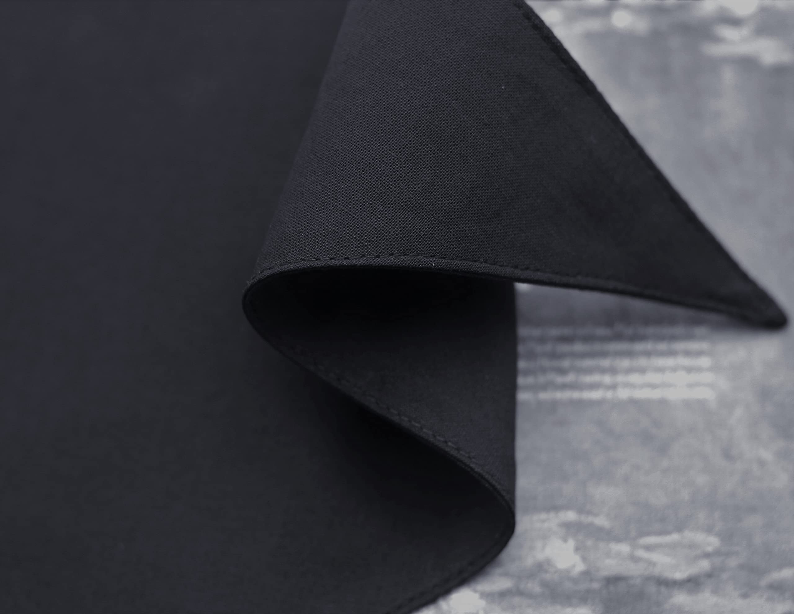 Premium Plain Black Cotton Dog Bandana - 2 Pack for Small, Medium & Large Dogs - Comfortable & Stylish Pet Scarf for Daily Walks, Grooming & Photo Shoots