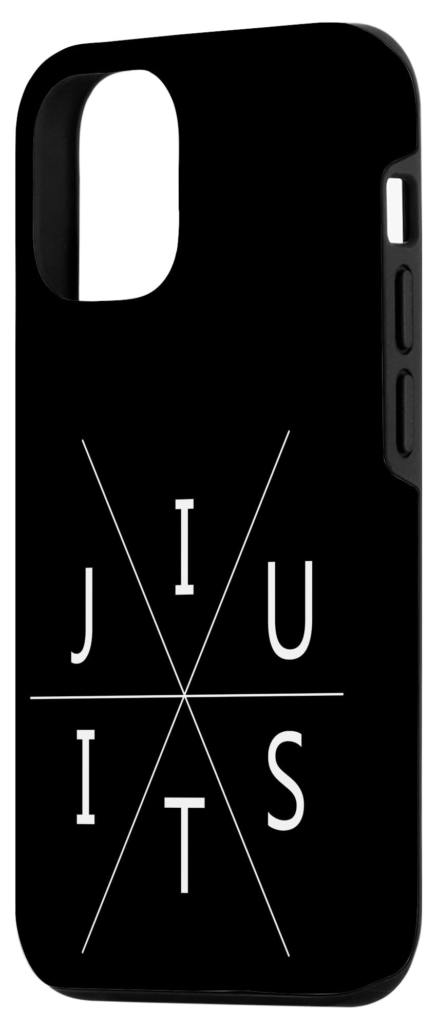 iPhone 12/12 Pro Cross Diagram Case - Brazilian Jiu-Jitsu BJJ MMA Gift for Fighters & Martial Arts Training - Perfect for Grappling, MMA Training & BJJ Competitions