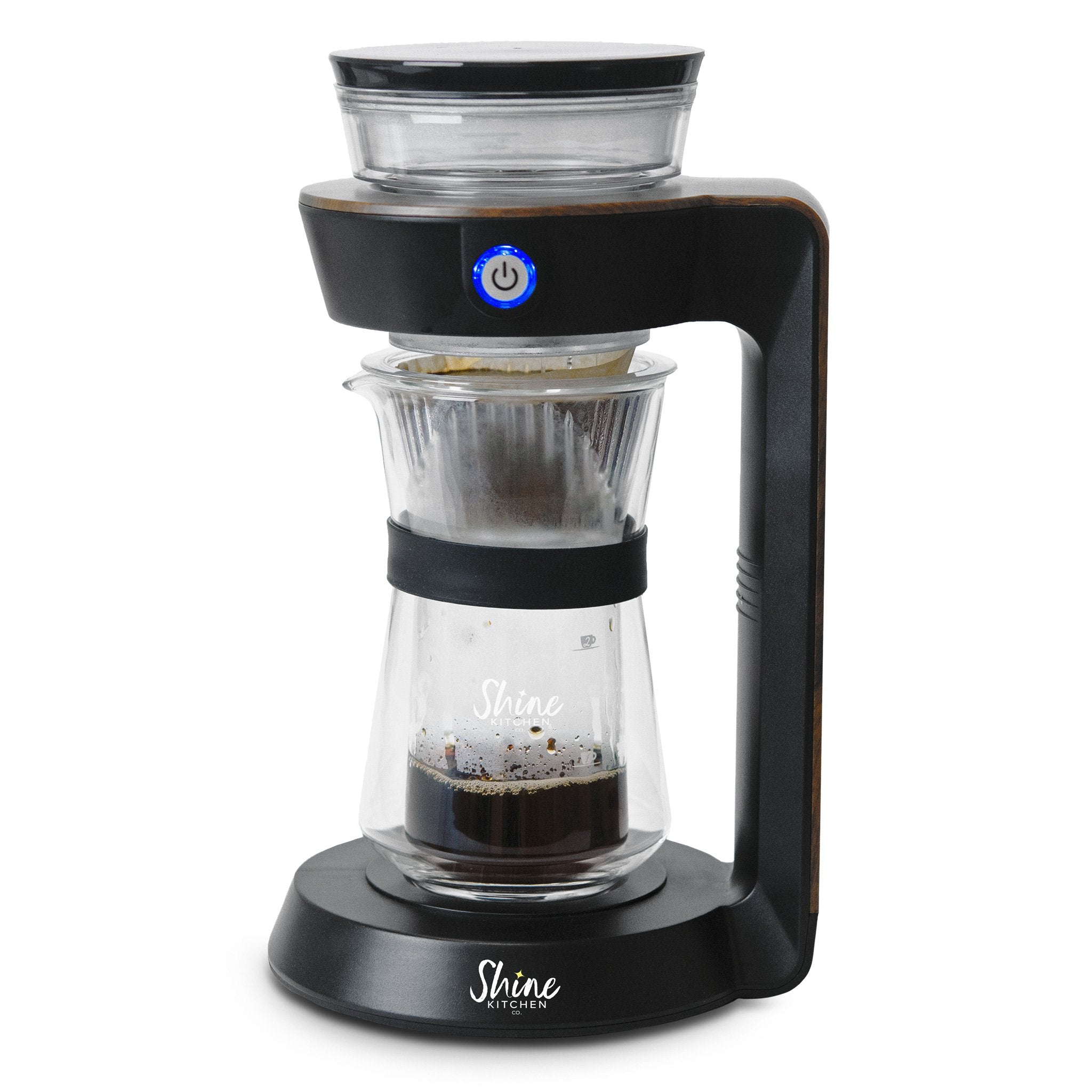 Shine Kitchen Co.® Automatic Pour Over Coffee Maker with Lifeboost Premium Coffee Bundle - Perfect for Home, Office & Specialty Coffee Shops