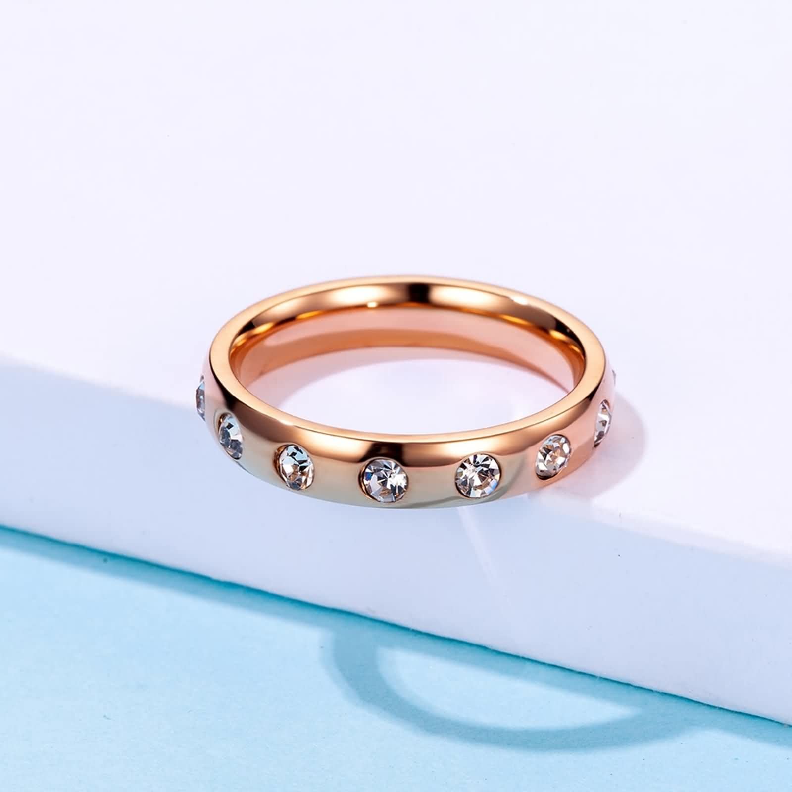 Best Friend Promise Rings for Couples - Stainless Steel Circular Circle Zircon Jewelry Set for Women & Men - Western Style Teen Jewelry Gift for Anniversaries, Valentine's Day & Special Occasions