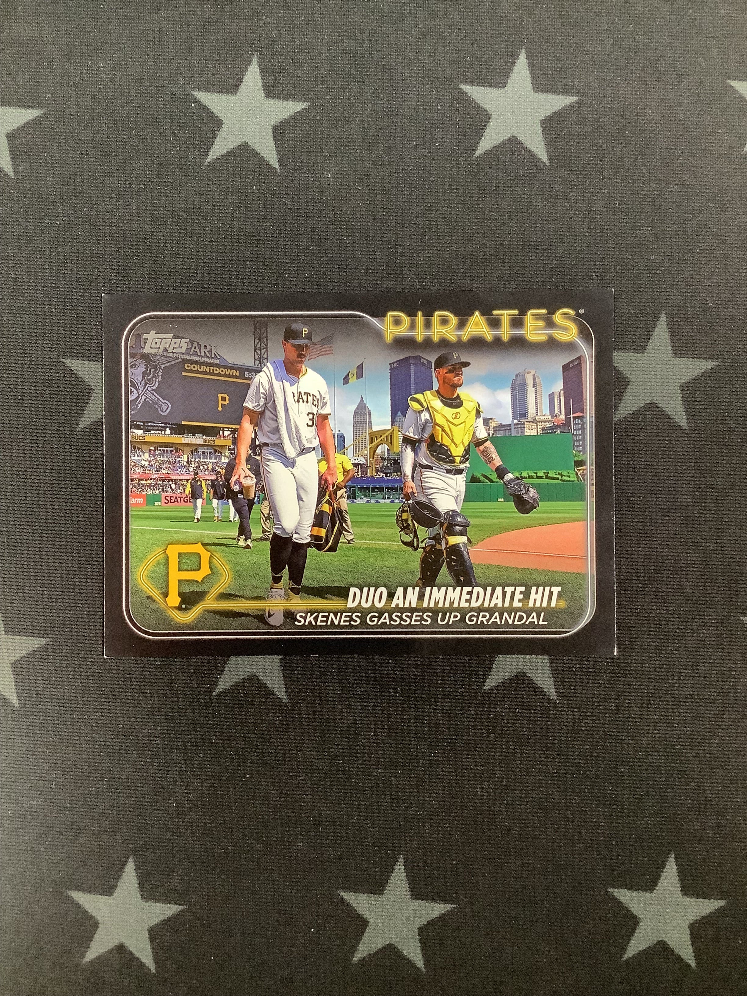 2024 Topps Update US160 Paul Skenes & Yasmani Grandal Veteran Combos Black Parallel #45/74 - Pittsburgh Pirates Baseball Card - Perfect for Collectors & MLB Fans