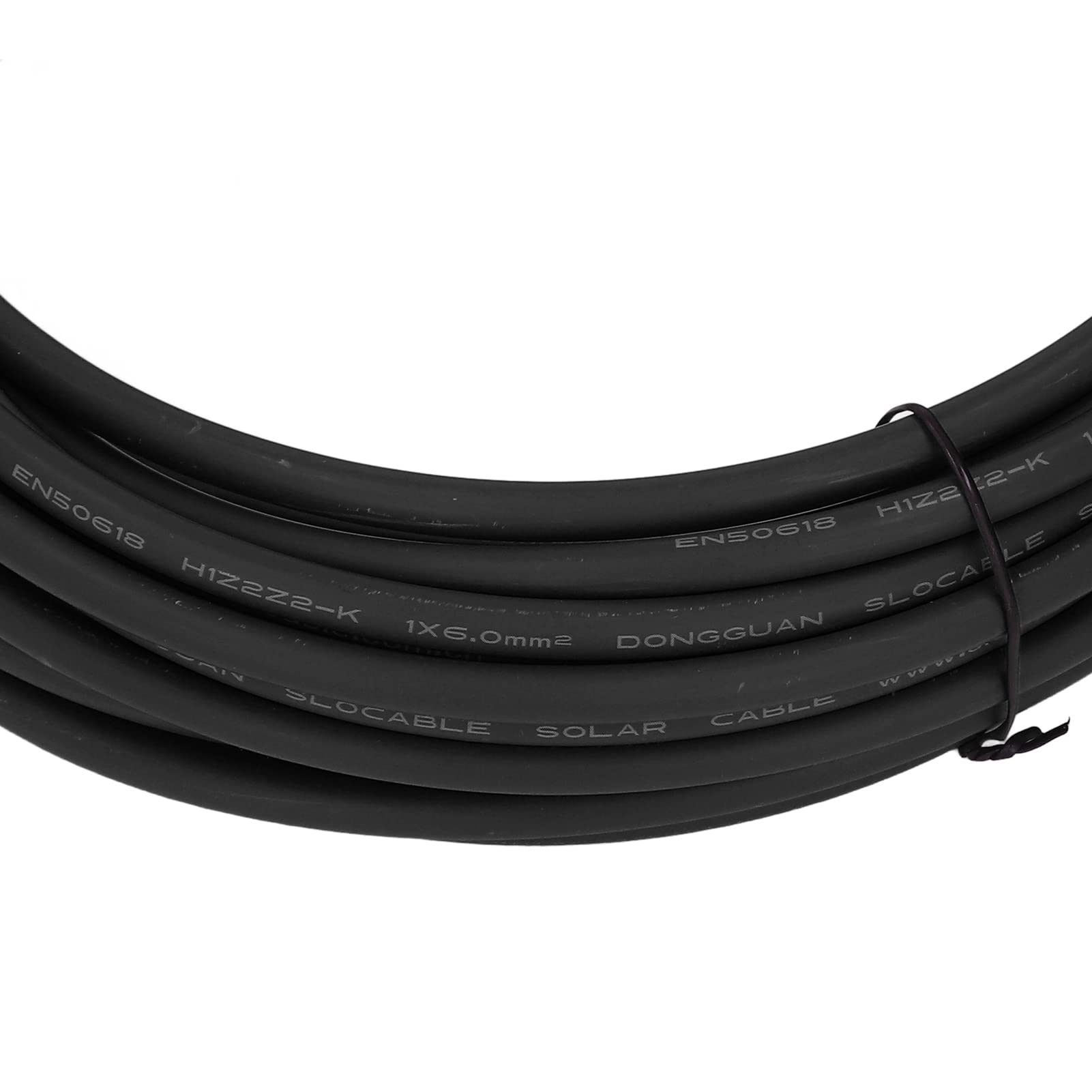 EXCLUZO 10m Solar Power Cable - Tinned Copper Solar Panel Wire with XLPE Insulation, Anti-Corrosion for Industrial Use (Black) | Perfect for Solar Panel Installations, Outdoor Power Systems & Renewable Energy Projects