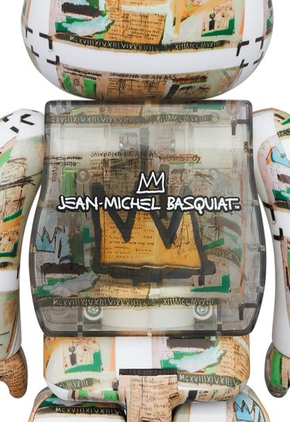 400% + 100% Bearbrick Jean Michel Basquiat King Pleasure Art Toy Collectible Figure - Perfect for Home Display, Office Decor, and Gift for Art Lovers