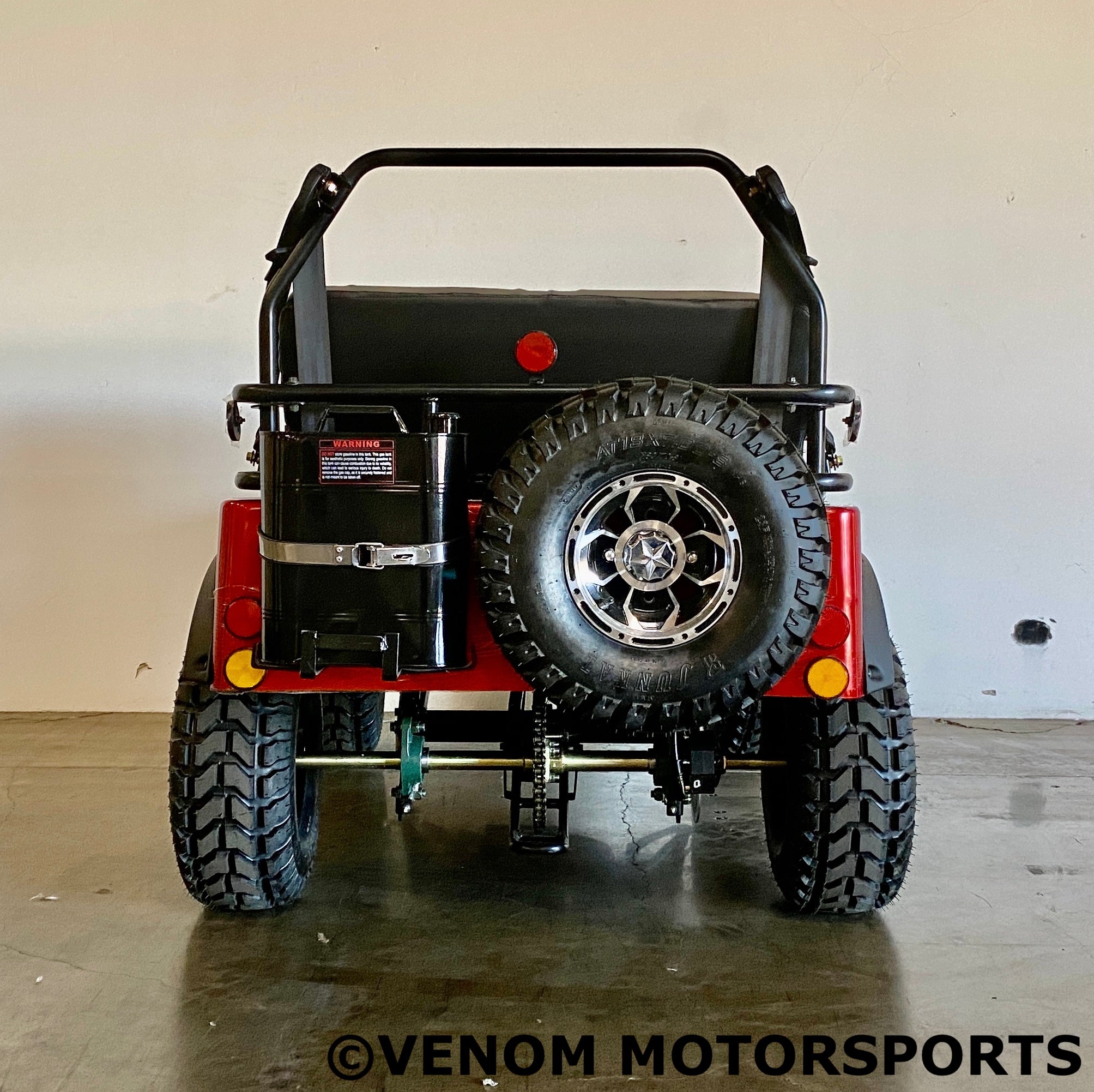 Venom 125cc Mini Jeep - Willys Edition | 3-Speed Manual Transmission | Off-Road Adventure Vehicle for Adults & Teens | Perfect for Trail Riding, Camping & Backyard Fun