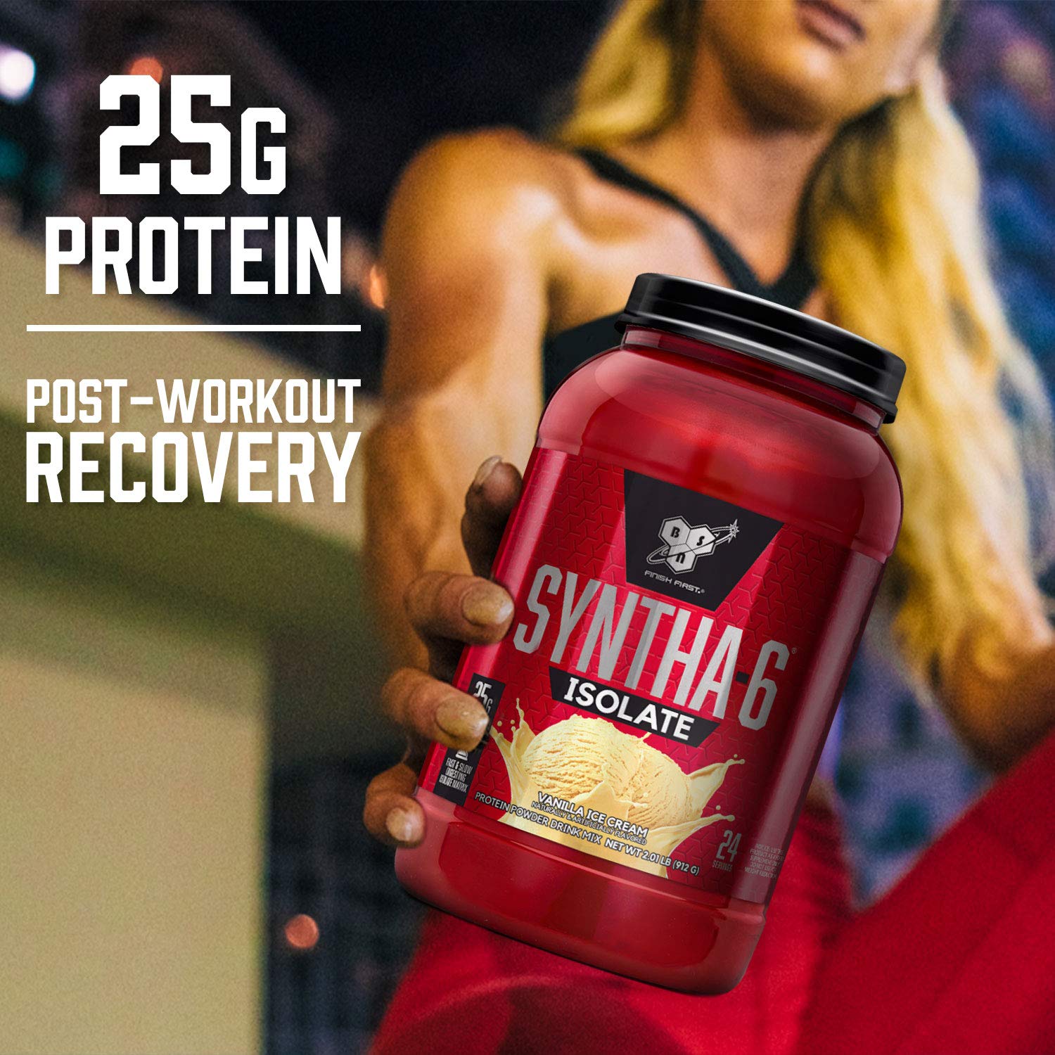 BSN SYNTHA-6 Isolate Protein Powder - Premium Chocolate Whey & Milk Protein Isolate Supplement, Chocolate Milkshake Flavor, 24 Servings - Ideal for Post-Workout Recovery, Muscle Building & Healthy Lifestyle