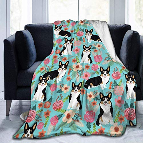 Corgi Cute With Florals Flowers