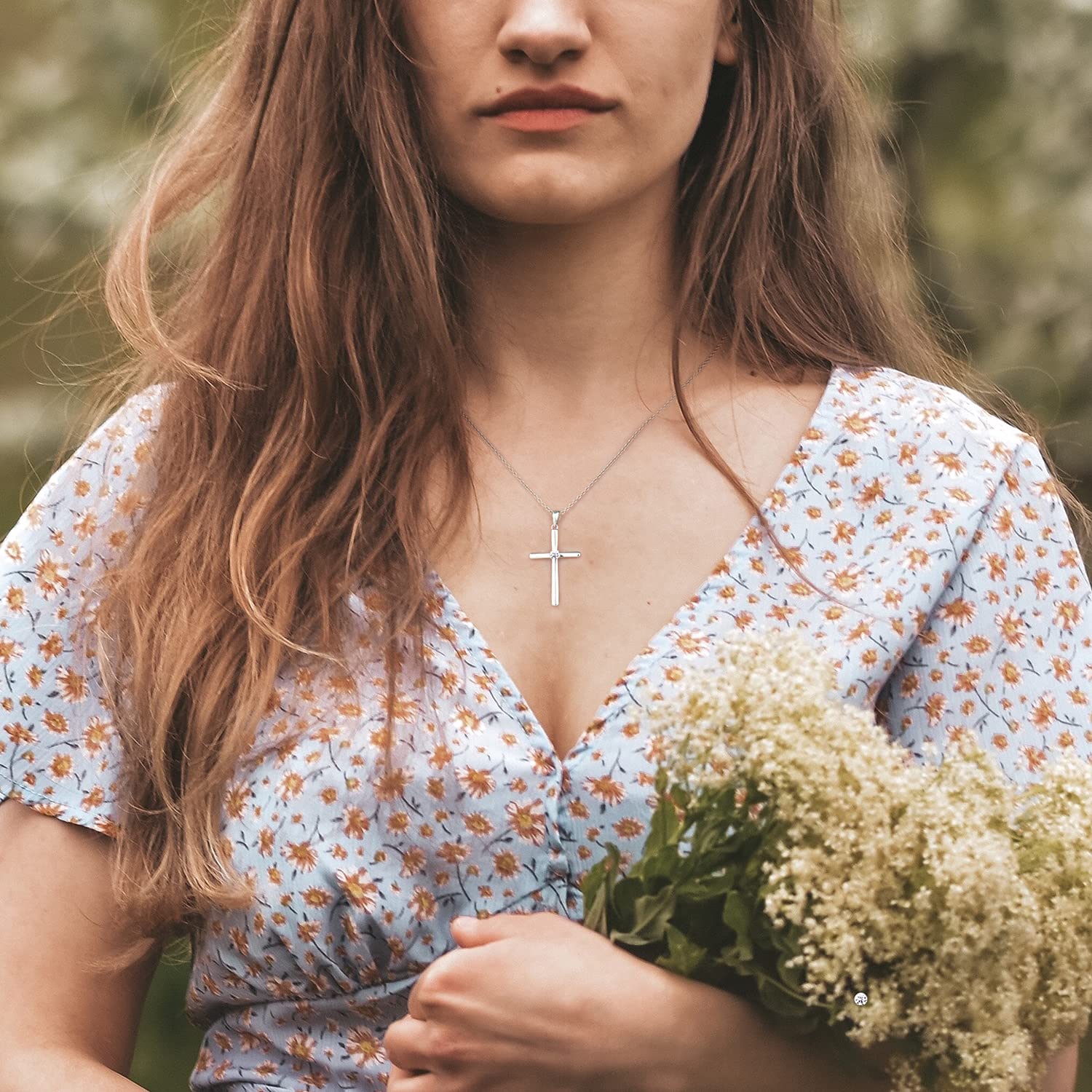 925 Sterling Silver Cross Pendant Necklace for Women - First Communion Gift, Religious Jewelry for Mom, Wife, Her - Perfect for Church, Weddings & Special Occasions