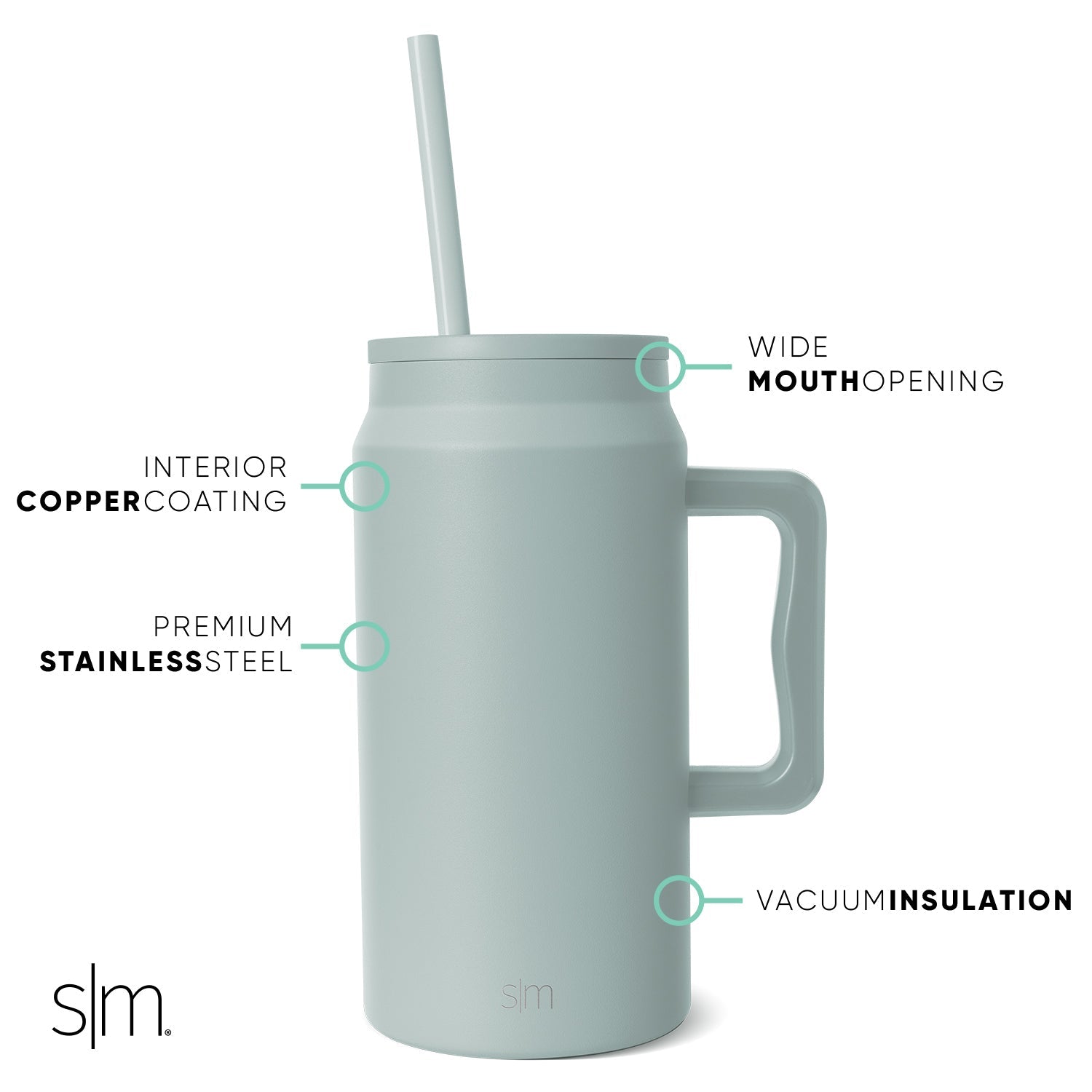 Trek 50Oz Stainless Steel Tumbler with Lid - Insulated Travel Mug for Hot & Cold Drinks - Perfect for Hiking, Camping, and Office Use