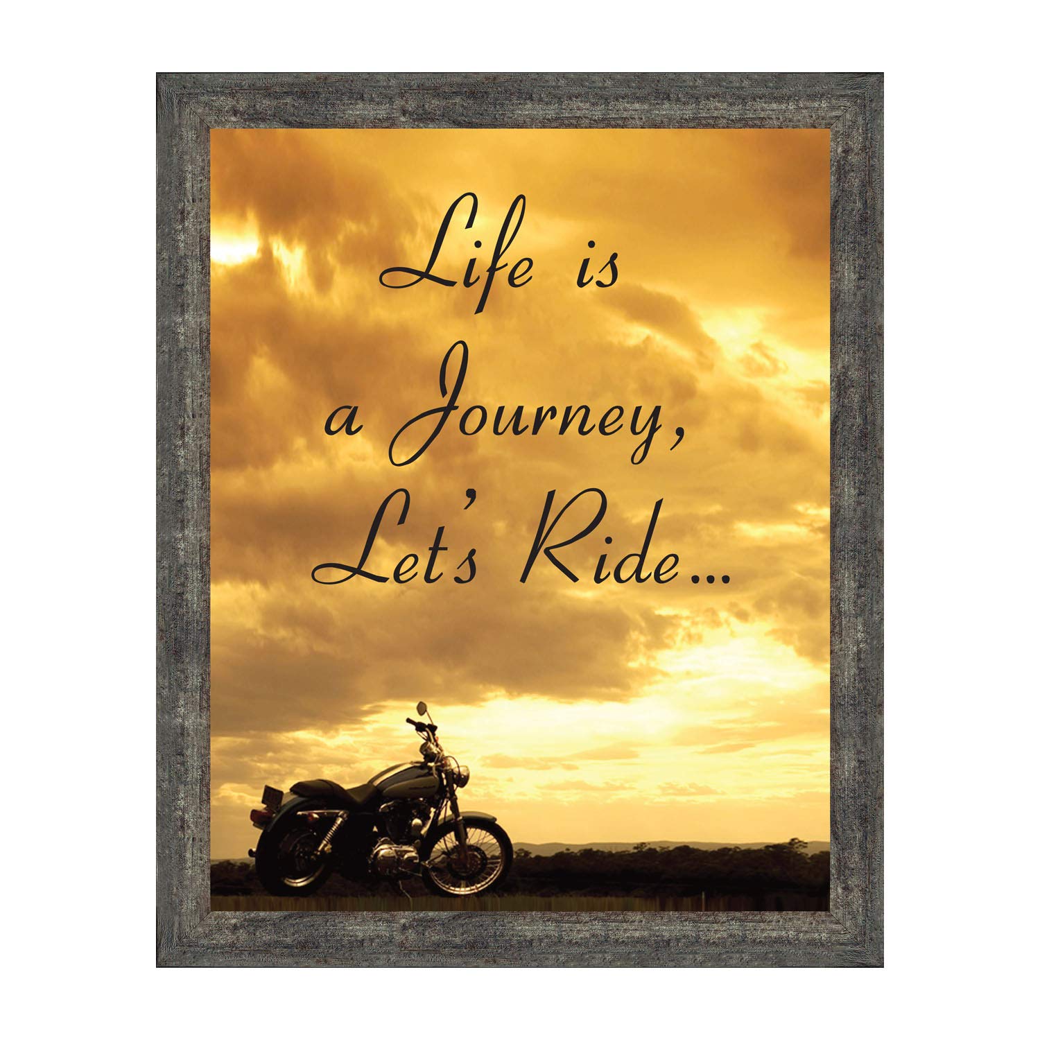 Harley Davidson Classic Picture Frame - Home Decor Gift for Men & Women | Perfect for Wedding, Christmas & Birthday Presents (2116BW) | Wall Art for Living Room, Bedroom & Office Decor