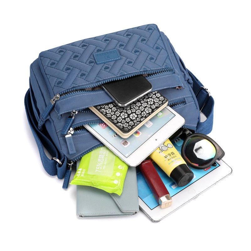 Stylish Women's Nylon Messenger Bag - Lightweight Crossbody Purse for Work, Travel & Everyday Use | Durable Shoulder Bag with Multiple Pockets