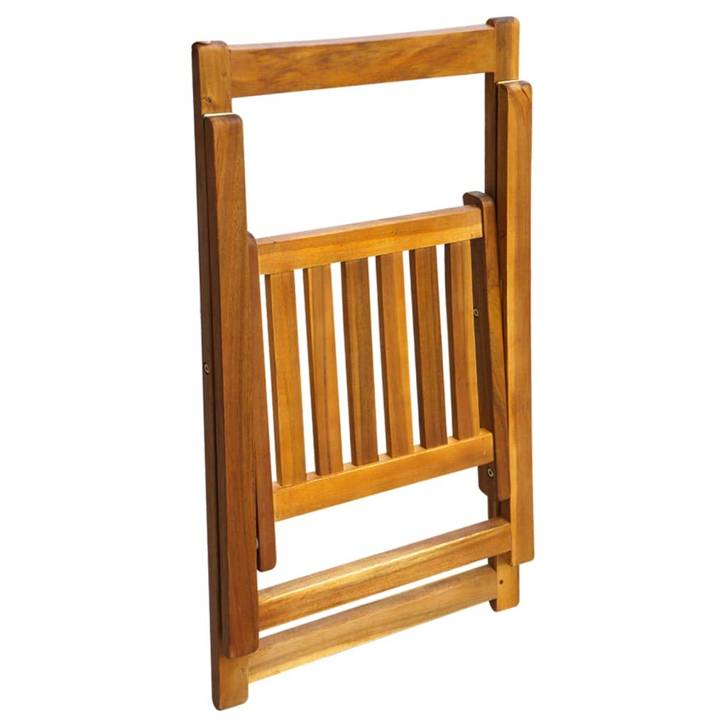 FAMIROSA 2-Pack Folding Garden Chairs - Solid Acacia Wood Patio Furniture for Outdoor, Backyard, Poolside & Beach Use