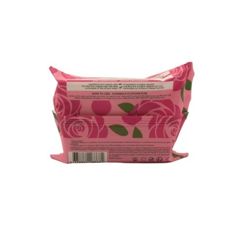 SEPHORA COLLECTION Cleansing & Exfoliating Face Wipes with Rose Extract | Gentle Makeup Remover & Skin Refresher | Perfect for Travel, Gym & Daily Skincare Routine