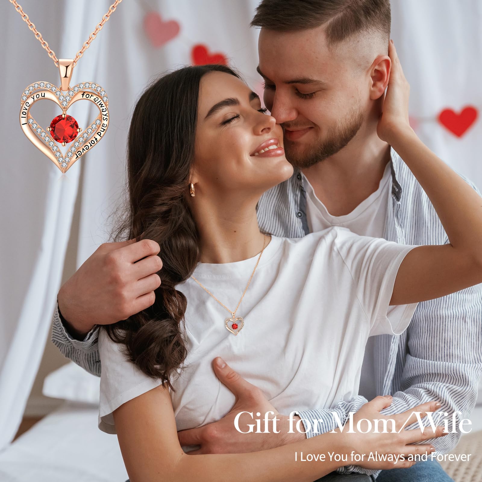 18K Rose Gold Necklaces for Women - Elegant Birthday, Anniversary, Mother's Day & Valentine's Day Gifts for Wife, Girlfriend, Daughter - Perfect for Weddings, Parties & Special Occasions