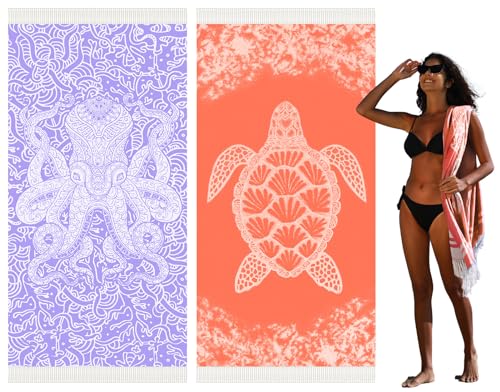2 Pack Purple Octopus Orange Turtle