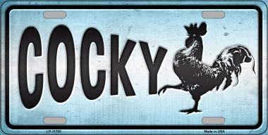 Smart Blonde Cocky Chicken Novelty License Plate LP-11785 - Funny Car Accessories for Women, Personalized Vanity Plates - Perfect for Gifts, Road Trips & Car Decor