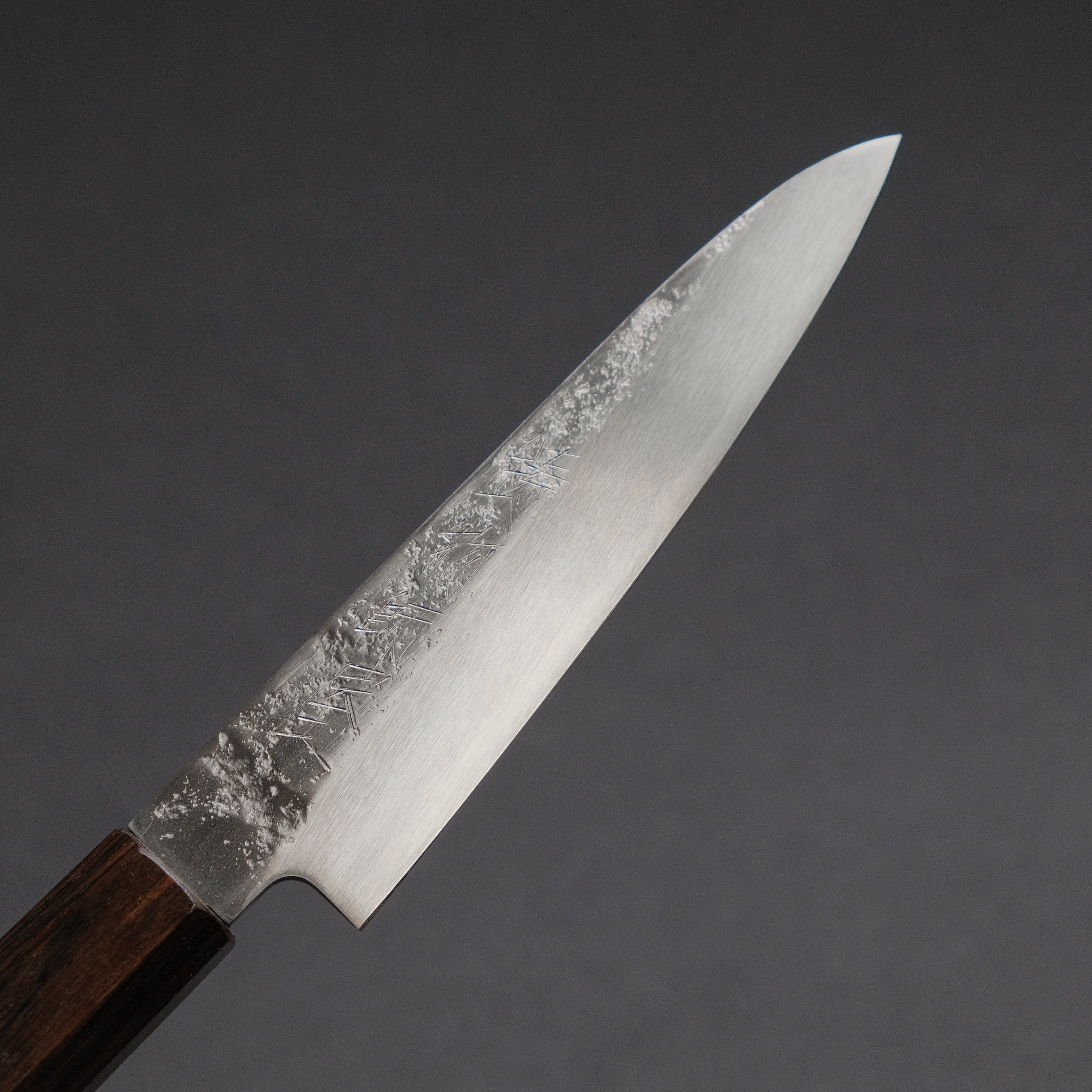 Hitohira Imojiya TH Silver #3 Nashiji Petty Knife 120mm - Japanese Chef Knife with Ebony Wood Handle - Perfect for Precision Slicing, Fruit Cutting & Small Kitchen Tasks