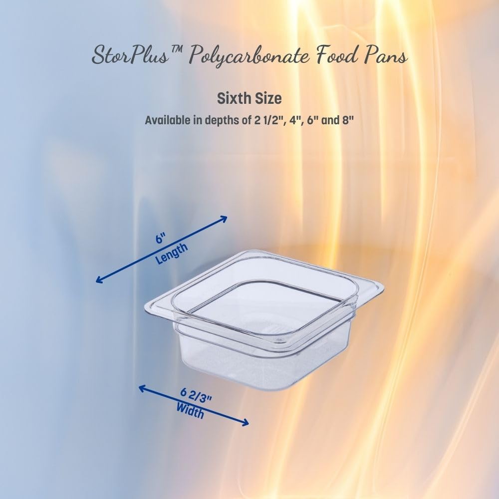 Carlisle 1/6 Size Polycarbonate Food Storage Container - 6