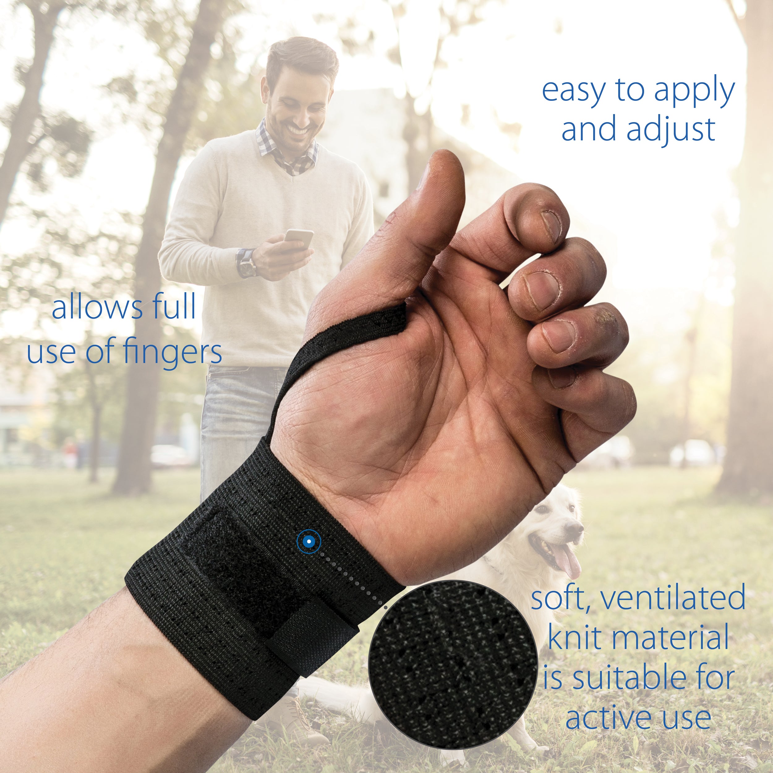 Swede O Universal Wrist Wrap with Thumb Loop - Adjustable Support Brace for Weightlifting, CrossFit & Gym - Comfortable Wrist Stabilizer for Pain Relief & Injury Prevention