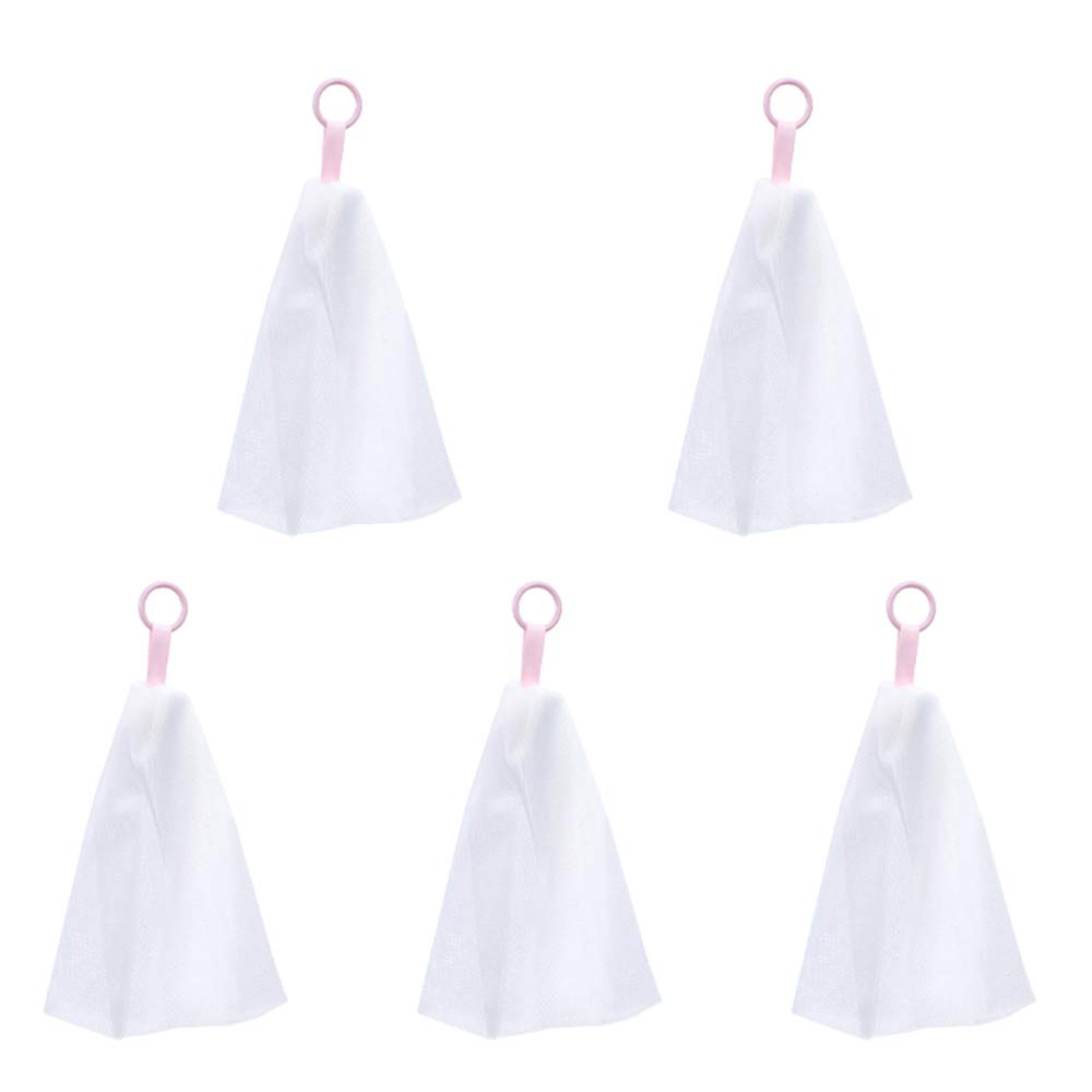 5-Piece Foaming Mesh Sponge Set for Face & Body Cleansing - Gentle Bubble Maker for Deep Skin Care - Perfect for Daily Skincare Routine & Travel Essentials