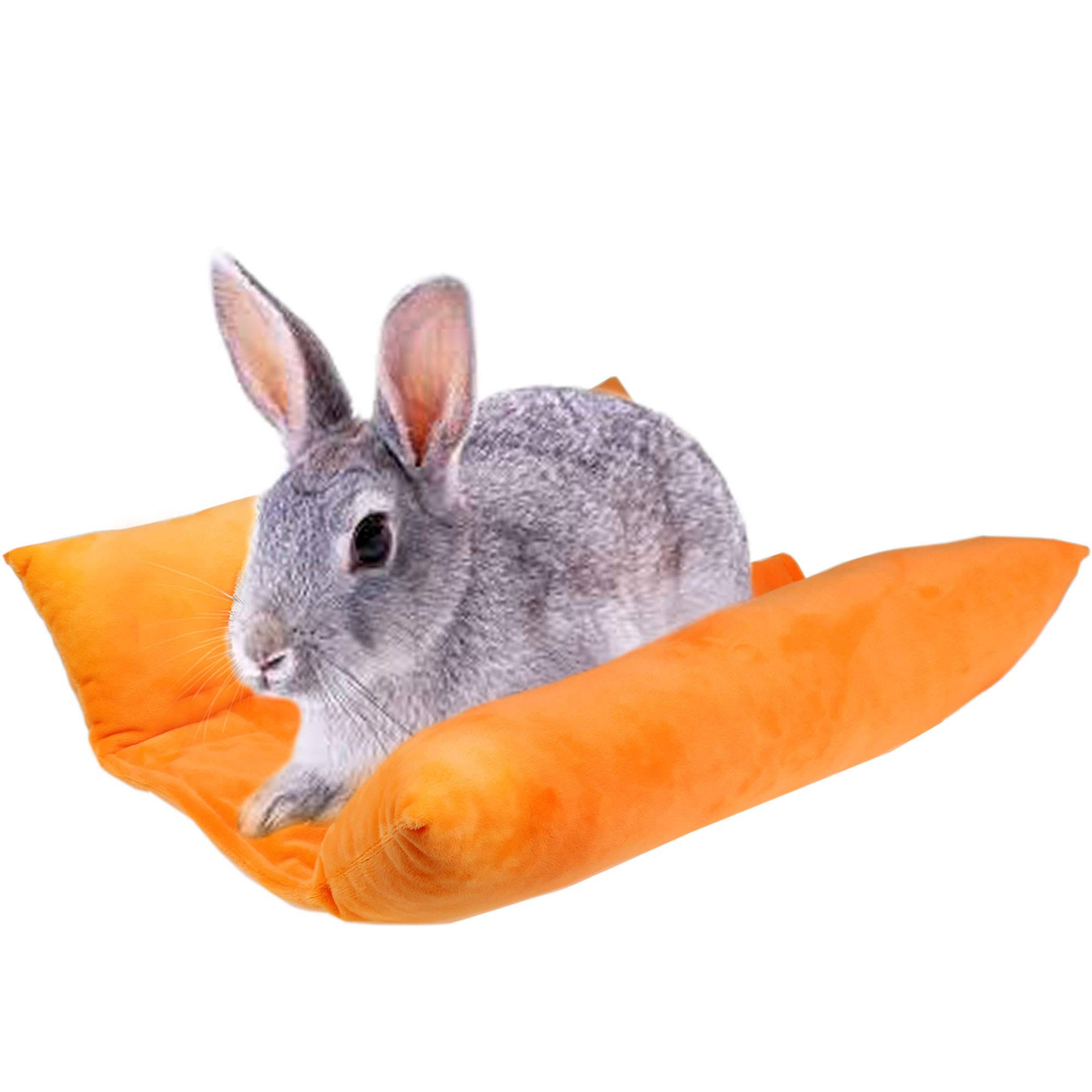 Soft Rabbit Bed Lounger Pillow - Cozy Cuddle Cushion with 2 Cotton Pillows for Bunny Flop Mat & Snuggle Bed - Perfect for Small Pets, Indoor Lounging & Nap Time Comfort