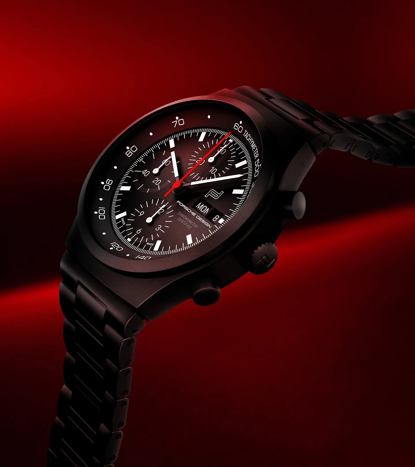 Porsche Design Chronograph 1 All Black Limited Edition Men's Watch - Luxury Sports Chronograph for Business, Racing & Formal Occasions