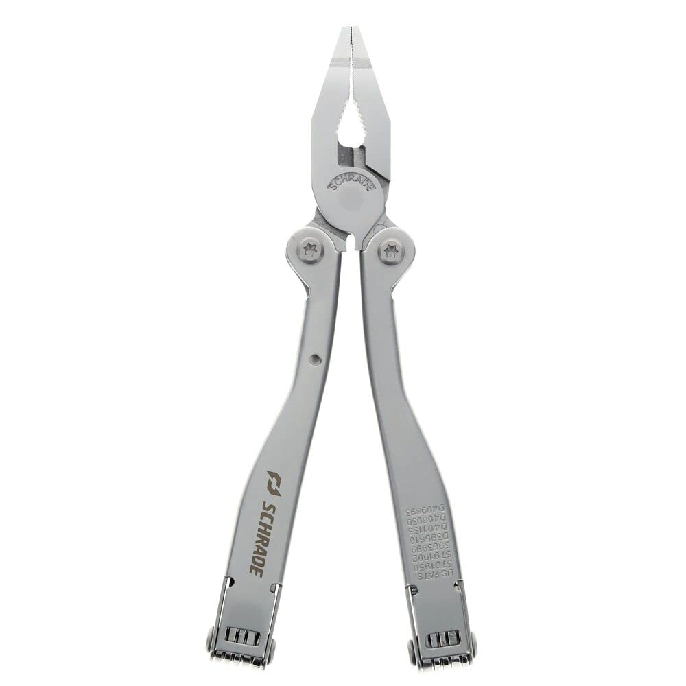 Schrade 21-in-1 Multi-Tool for Camping, Hiking & Survival - Stainless Steel Pocket Knife with Pliers, Screwdrivers & Bottle Opener - Perfect for Outdoor Adventures, Emergency Kits & Everyday Carry (EDC)