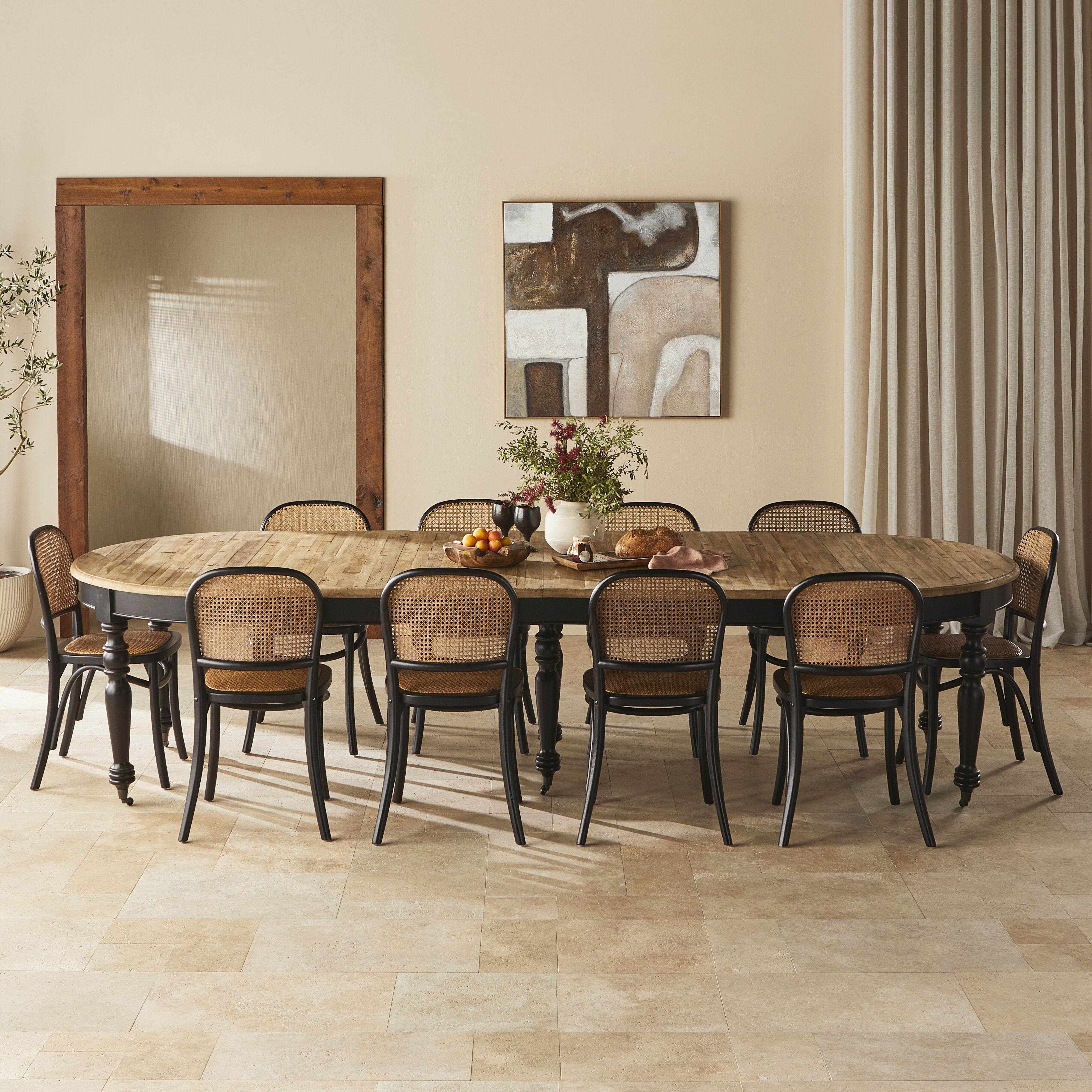 Annalise Extendable Dining Table - Black | Modern Expandable Table for Small Spaces | Perfect for Dining Rooms, Kitchens, and Entertaining Guests