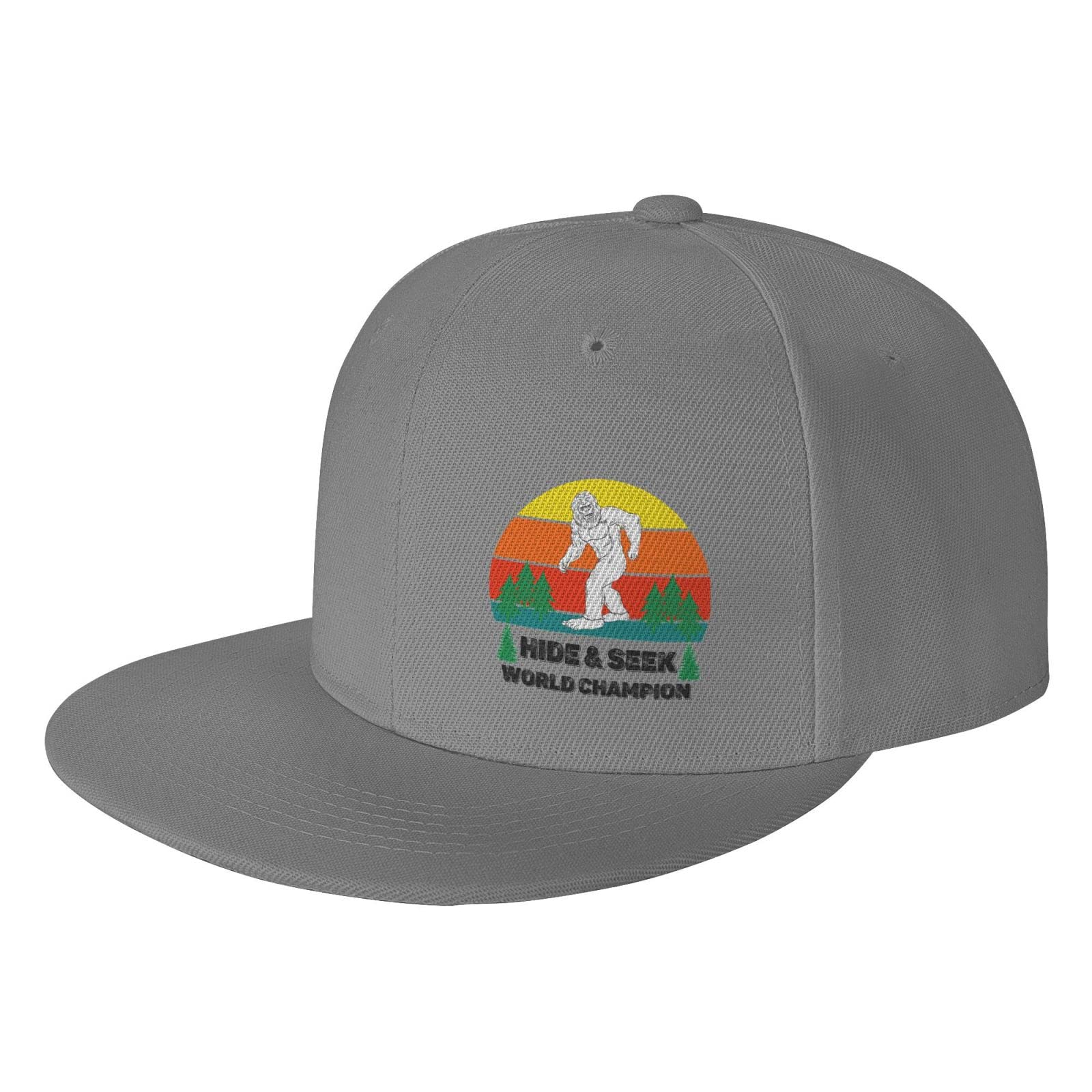 Sasquatch Bigfoot UFO Trucker Hat - Flat Bill Baseball Cap for Men & Women - Adjustable Snapback Sun Hat - Perfect for Hip Hop, Outdoor Adventures & Streetwear Fashion