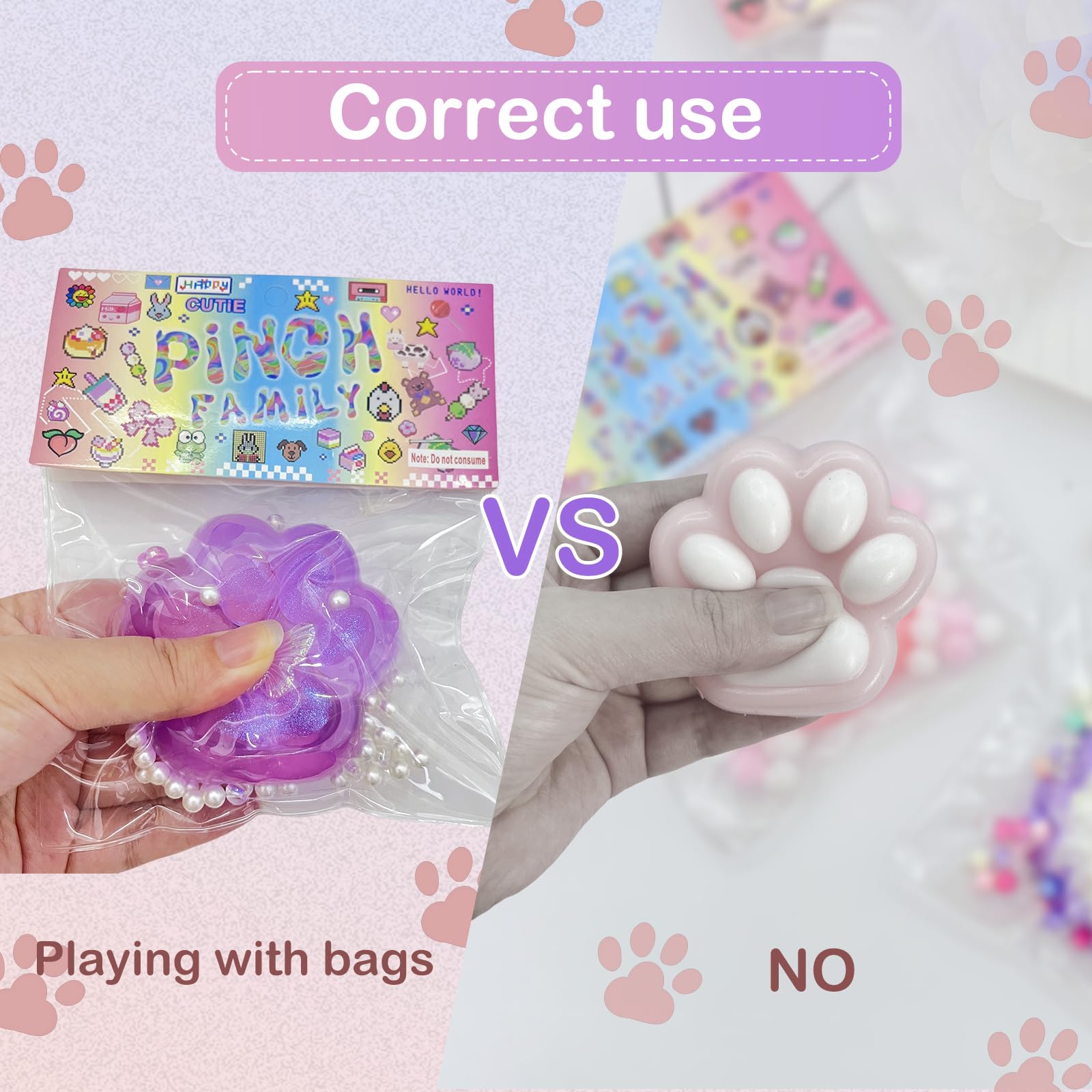**Soft Squishy Cat Paw Stress Relief Toy - Cute PVC Fufu Squeeze Toy for Anxiety & Relaxation - Fun Party Favors for Adults, Birthdays & Cosplay Events**    *(Perfect for Stress Relief, Office Desk Decor, Party Giveaways & Cosplay Accessories!)*