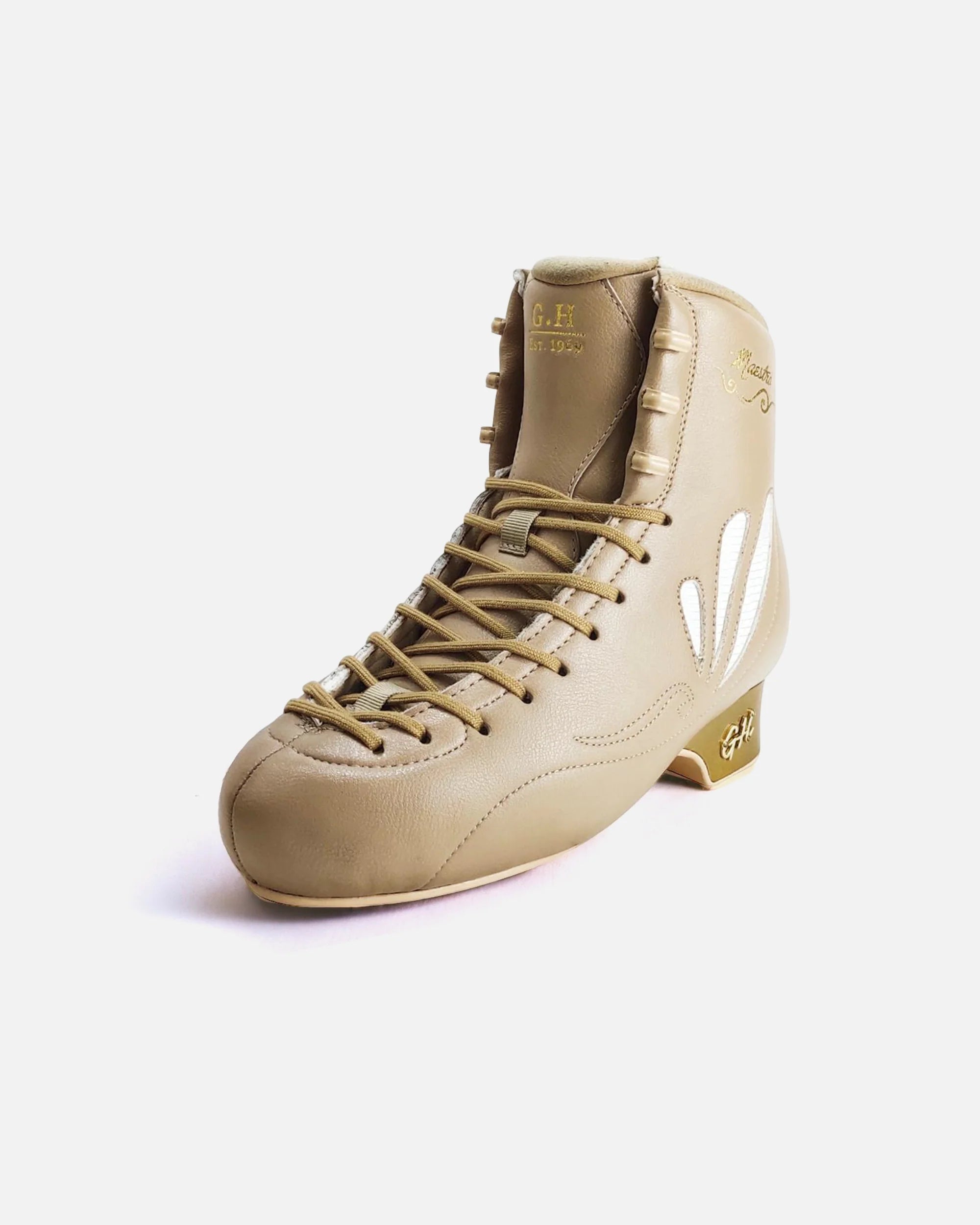 GH Maestro Quad Roller Skates for Women & Men - Premium Leather Boots Only - Perfect for Indoor & Outdoor Skating, Rink, Roller Derby & Fitness Training