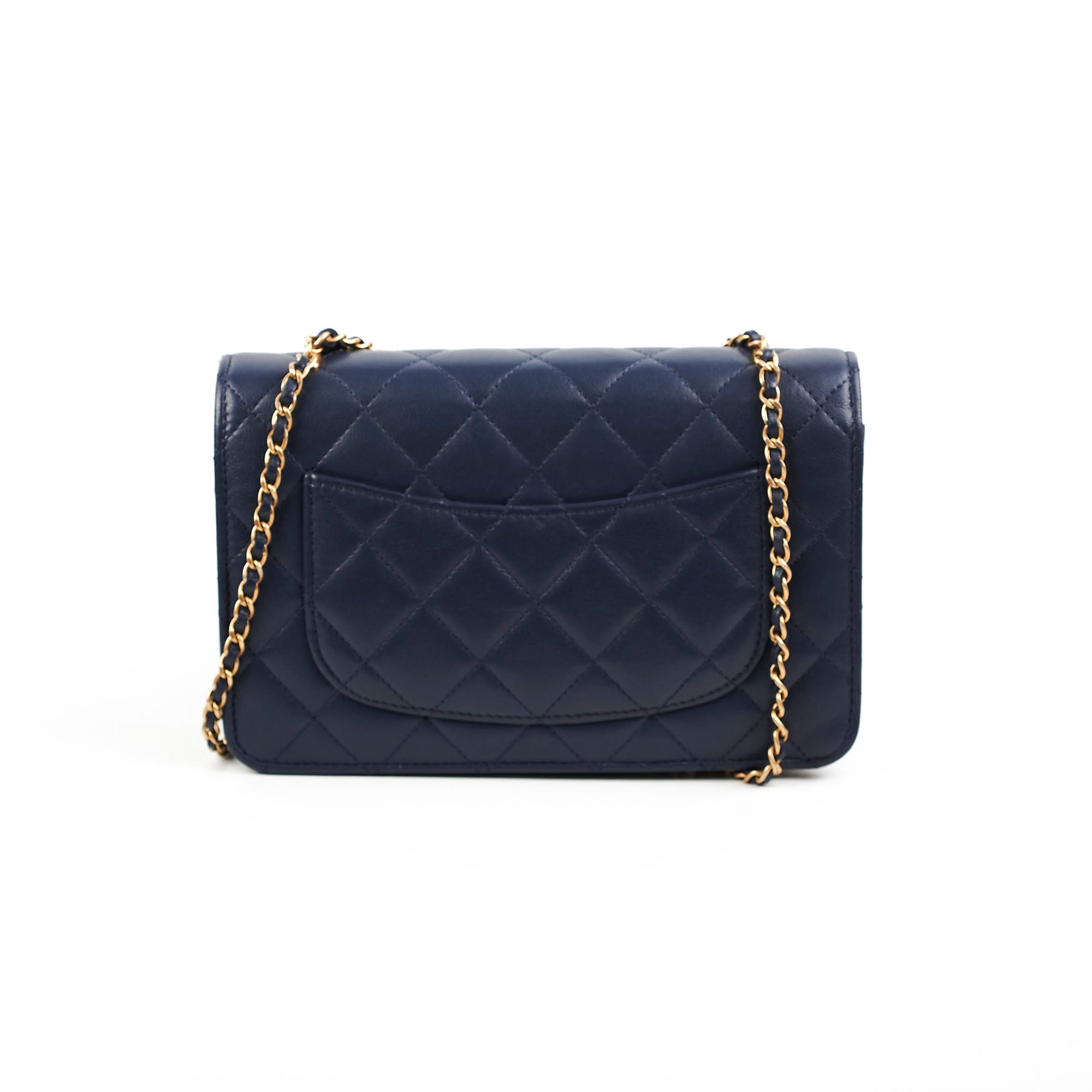 Chanel Seasonal Wallet On Chain Lambskin Navy Microchipped - Luxury Crossbody Bag for Women, Perfect for Parties, Date Nights & Special Occasions