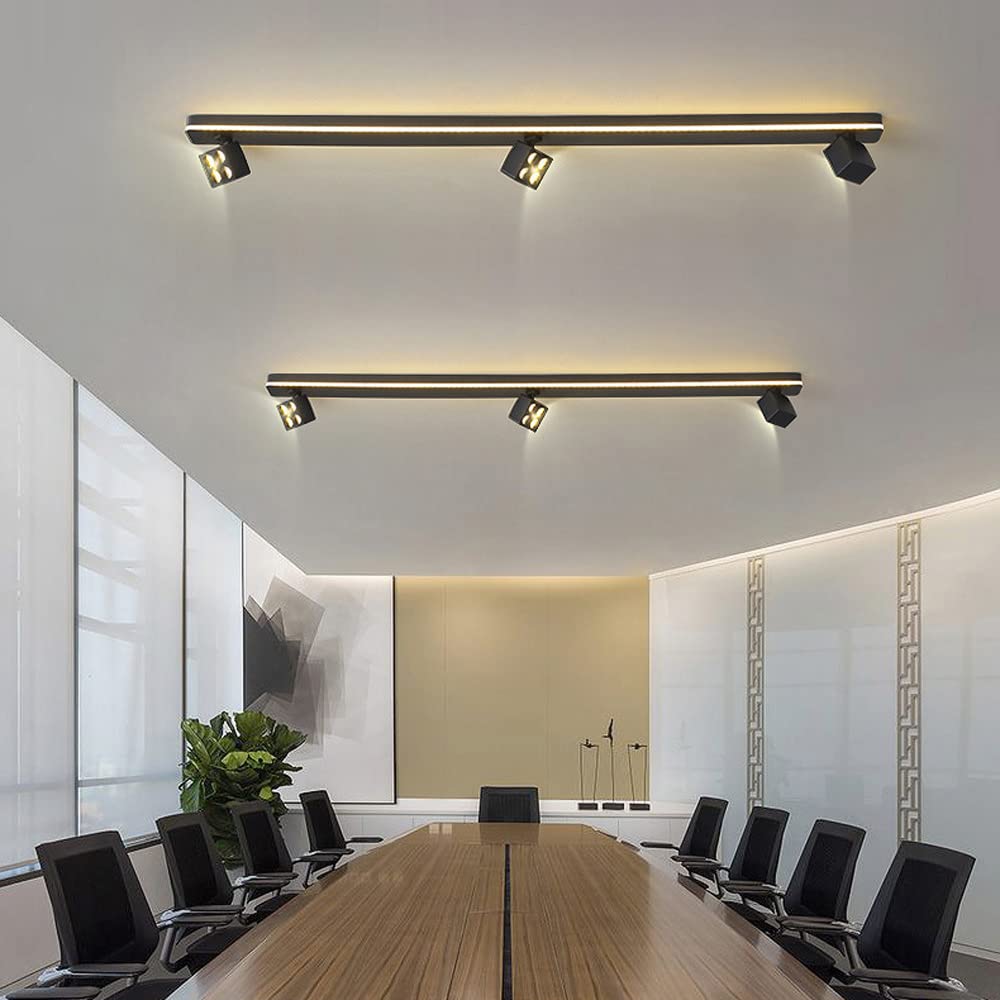 3-Way Fixed Track Light LED Ceiling Spotlight - Adjustable Surface Mounted Accent Lighting for Indoor Use - Directional Swivel Spotlights for Ceiling/Wall - Perfect for Kitchen, Corridor, Gallery & Retail Display Lighting