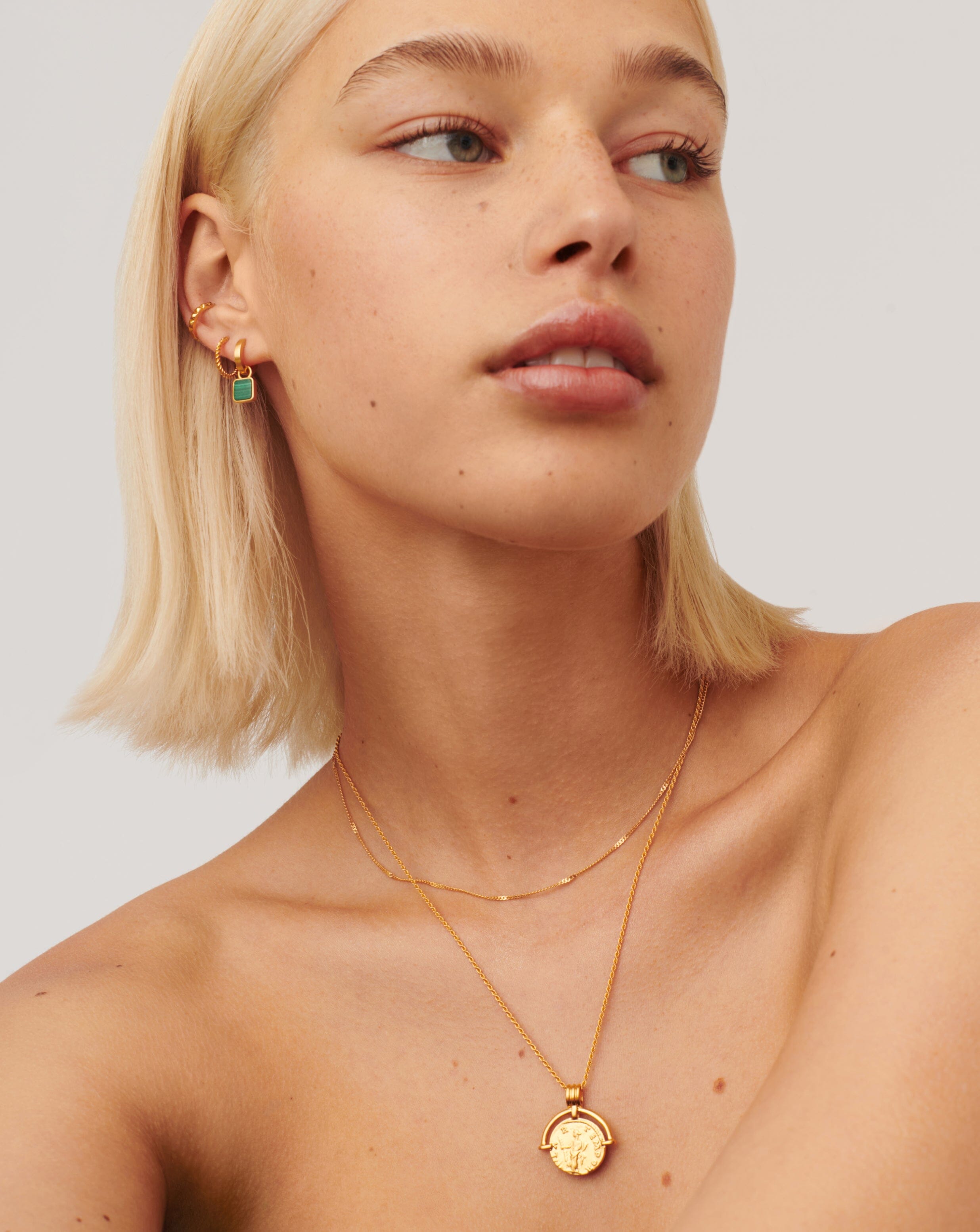 Isa Curb Chain Necklace for Women - 14K Gold Plated Stainless Steel Chunky Link Necklace | Elegant Layering Piece for Everyday Wear, Date Night & Special Occasions
