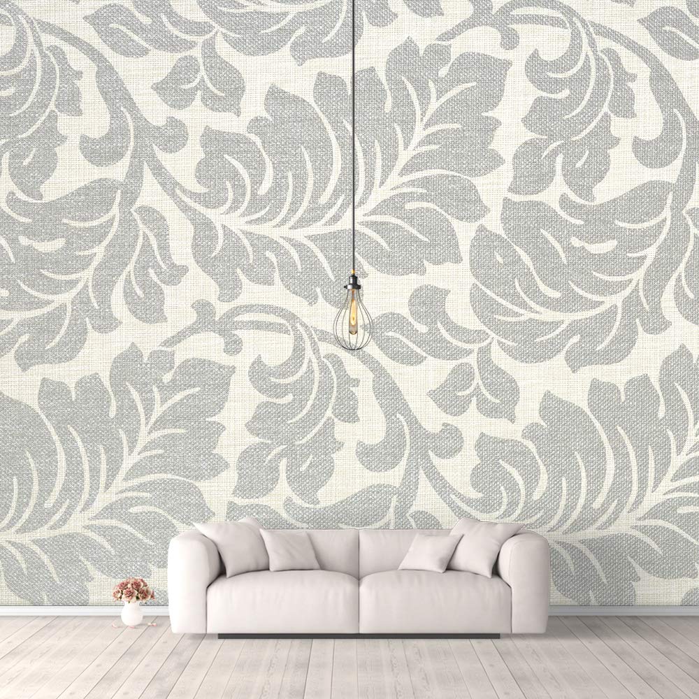Idea4wall Traditional Flower Pattern Removable Wallpaper - Peel and Stick Wall Mural for Bedroom (66x96 inches) - Perfect for Home Decor, Accent Walls & Nursery Design