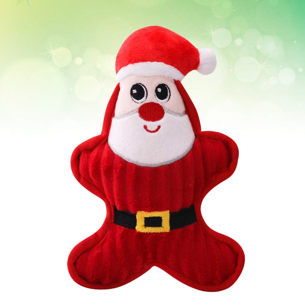 UKCOCO Christmas Chewing Toys for Puppies - Durable Plush Dog Chew Toys with Squeaker Sound, Puppy Teething Toys for Small Medium Dogs - Perfect for Christmas Gifts, Training & Playtime