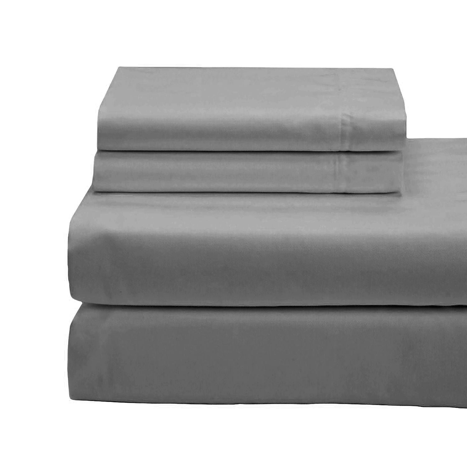 100% Organic Cotton King Sheet Set - 600 Thread Count, Breathable & Hypoallergenic - Charcoal Gray Luxury Bedding for Master Bedroom & Guest Room