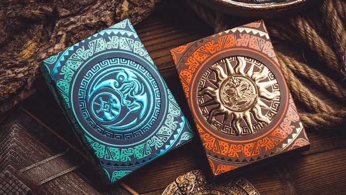 Premium Maya Sun Themed Playing Cards - Waterproof & Durable for Poker, Magic Tricks, and Casino Games - Perfect for Game Nights, Travel, and Collectors
