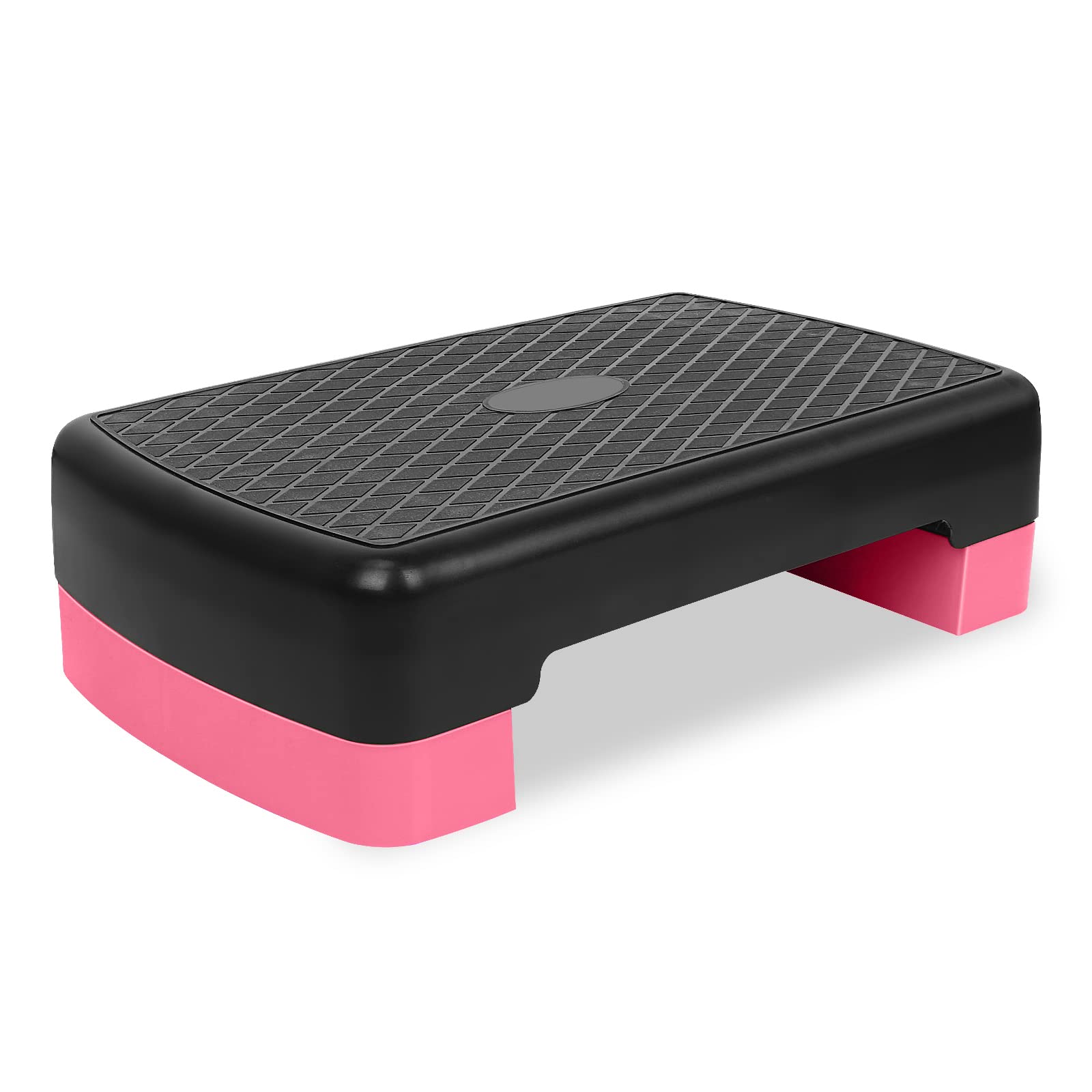 Adjustable 4-6 Inch Aerobic Step Platform with 2 Risers - Home Gym Equipment for Cardio, Step Training & Workouts - Perfect for Fitness Classes, HIIT & Home Exercise