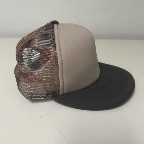 Men's Trucker Mesh Flat Bill Snapback Baseball Cap - Khaki Camo Green | Casual Outdoor Wear for Hiking, Fishing & Sports Events