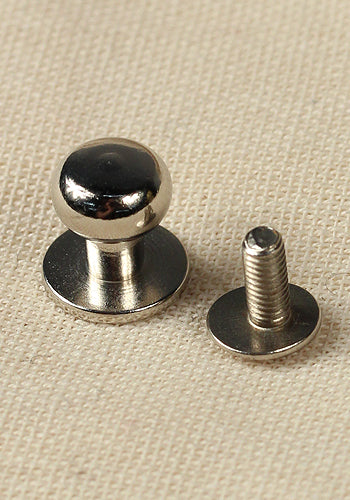 5x Button Rivet M3 Brass/Nickel 9.7x8.0mm - Perfect for Leather Craft, DIY Jewelry & Bag Making Accessories