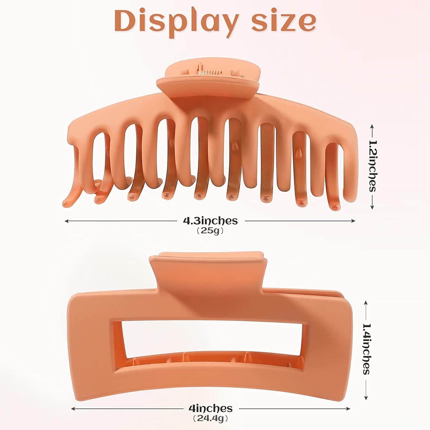SUKAINA TRENDS Hair Claw Clips for Women & Girls - 8 PCS Strong Hold Hair Clips for Thick & Thin Hair - Large Hair Claw Clips for Ponytails, Buns & Updos - Perfect for Work, School & Everyday Styling