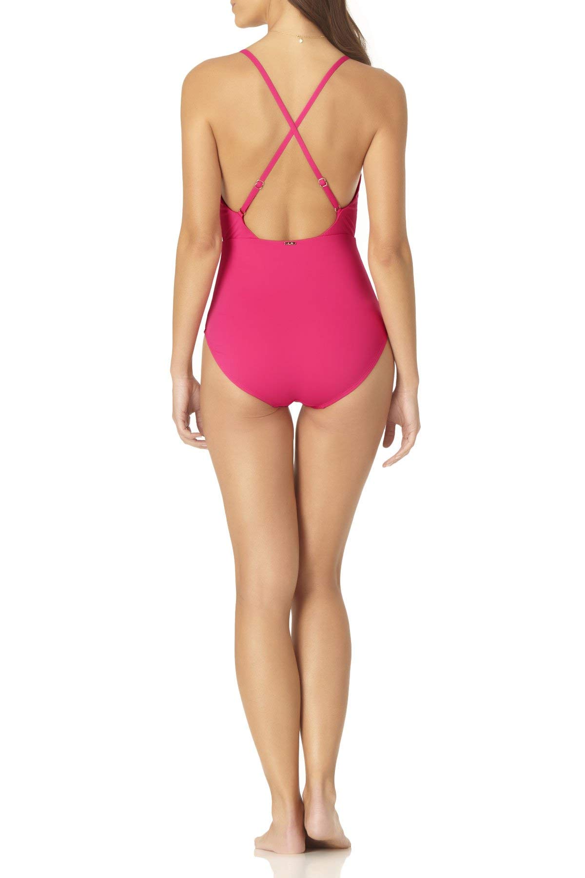 Anne Cole Retro Braid Wrap Maillot One Piece Swimsuit - Vintage Inspired Bathing Suit for Women, High Waisted Retro Swimwear for Beach, Pool & Vacation