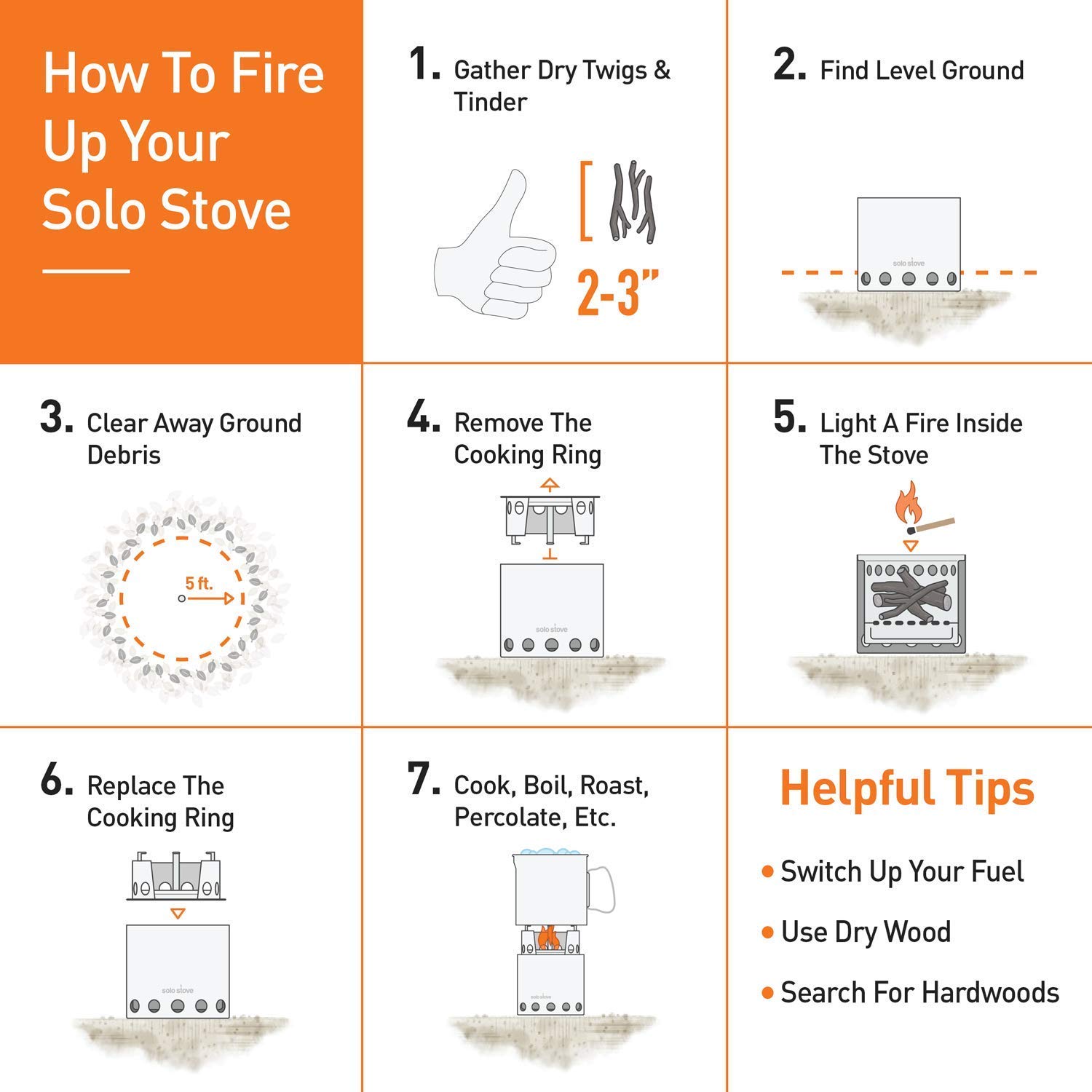 Solo Stove Titan - Portable Wood Burning Camping Stove for Backpacking, Hiking & Outdoor Cooking | Compact Stainless Steel Design | No Batteries or Fuel Needed | Perfect for Campfires, Picnics & Emergency Preparedness
