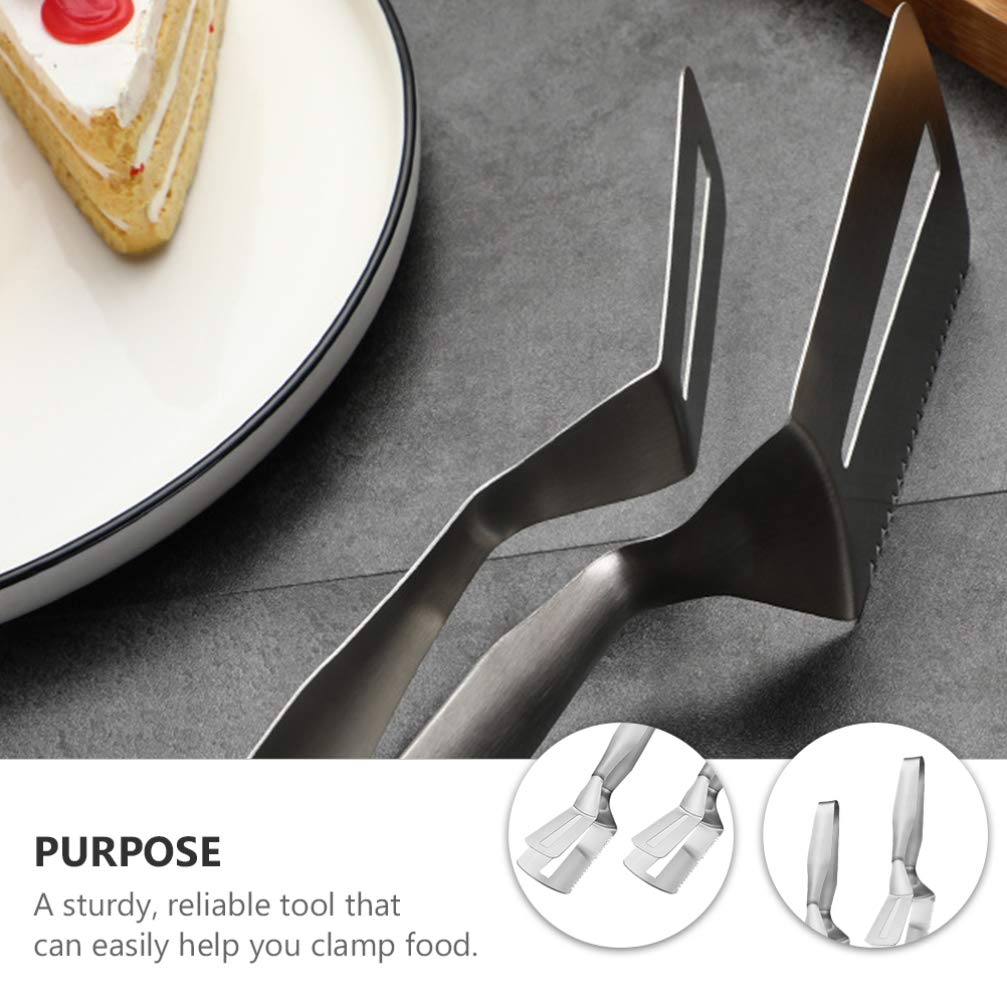 DOITOOL 2-Pack Stainless Steel Food Tongs - Bread Clip, Serving Tongs, BBQ & Steak Clamps for Kitchen, Cooking & Grilling | Perfect for Restaurants, Picnics & Home Use