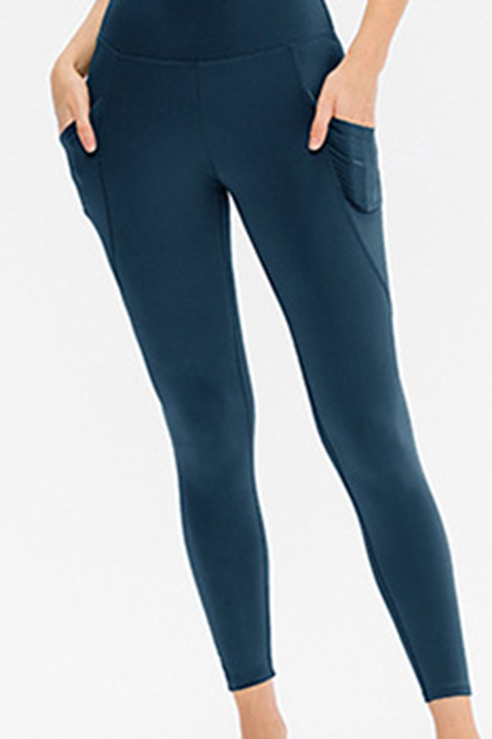 Slim Fit High Waist Yoga Pants with Pockets - Women's Workout Leggings for Running, Gym & Everyday Wear
