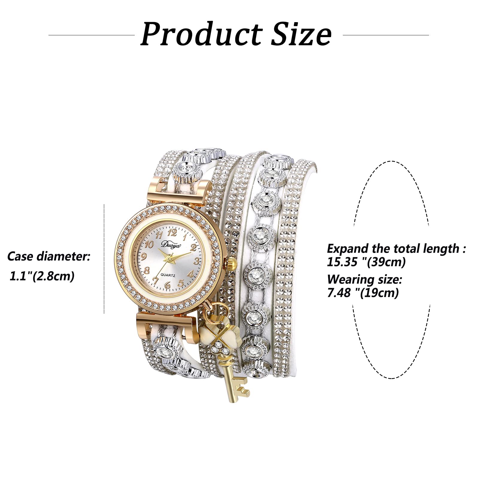 Avaner Bohemian Leather Wrap Watch with Rhinestones for Women - Perfect for Casual & Dressy Outfits