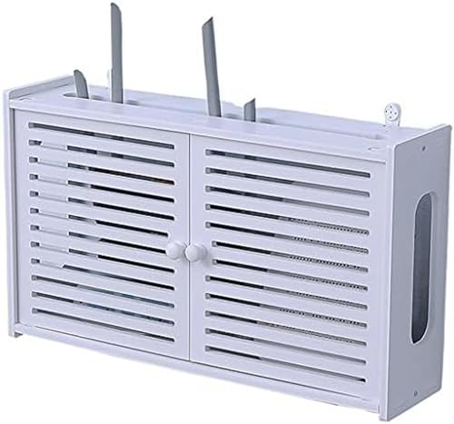 Wall Mounted WiFi Router Storage Box - Adjustable Floating Shelf for Home & Office - Organize and Hide Modem, Router, Cables - Perfect for Living Room, Bedroom, or Workspace