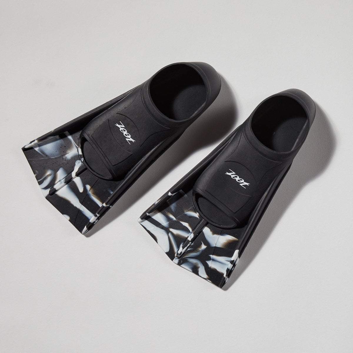 Ultra Swim Fins for Adults - High Performance Swimming Fins in Black/White - Perfect for Lap Swimming, Snorkeling & Water Aerobics